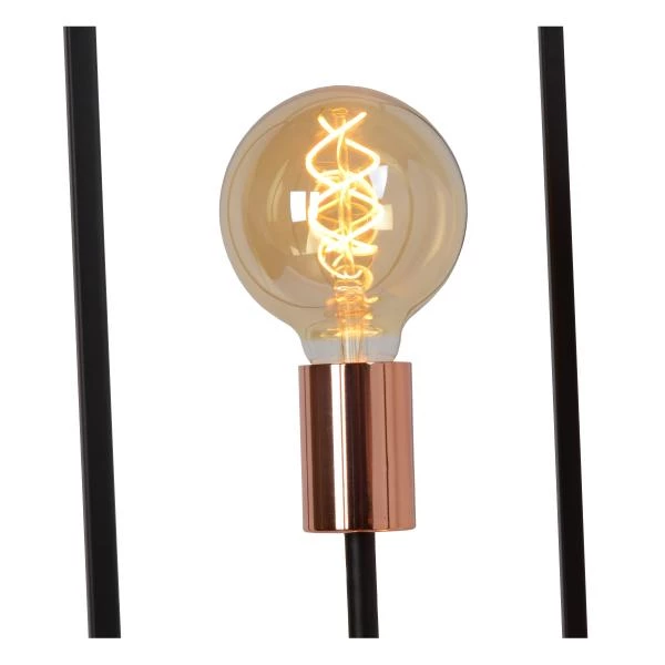 Lucide ARTHUR - Lampadaire - 3xE27 - Noir - détail 4